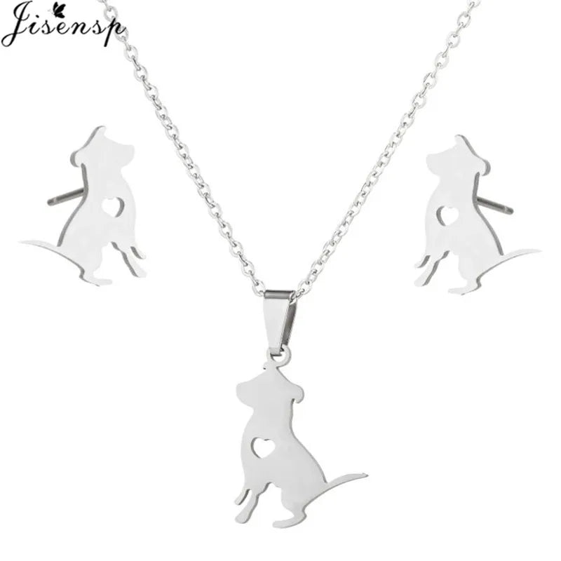 100% Cute Swallow Stainless Steel Pendents Necklaces for Women Small Lion Tiger Bee Snake Animal Earrings Stud Birthday Gifts
