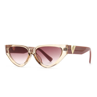 Retro Cat eyt Sunglasses Women 2023 Vintage Designer V Sun Glasses Men Fashion Rectangle Jelly Glasses Women lentes de sol mujer