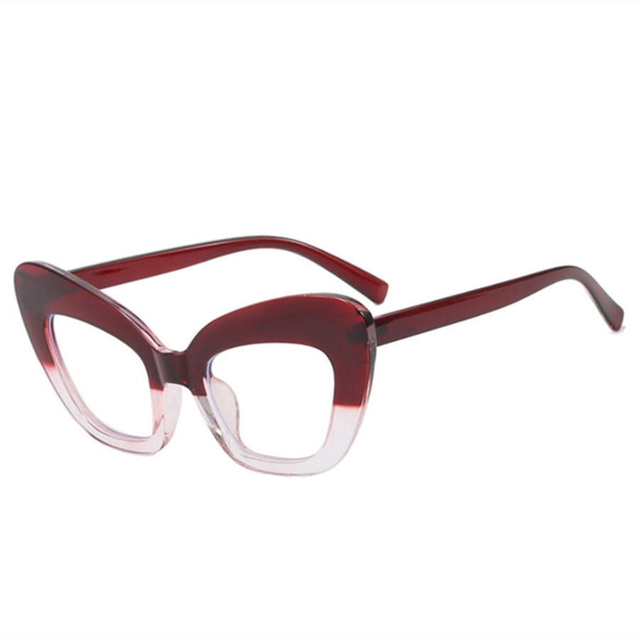 2022 New Fashion Vintage Anti Blue Light Cat Eye Women Glasse Retro Designer Eyeglasse Frame Ladies Ins Trending Clear Computer