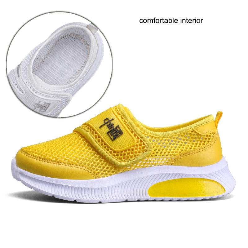 XZVZ Kids Sneakers Breathable Mesh Children's Casual Shoes Cute Buckle Design Boy Girls Flat Shoes Lightweight Kids Footwear