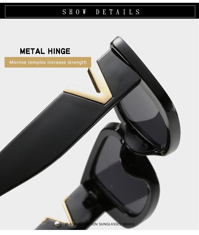 Retro Cat eyt Sunglasses Women 2023 Vintage Designer V Sun Glasses Men Fashion Rectangle Jelly Glasses Women lentes de sol mujer