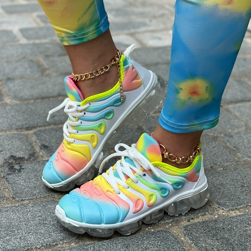 Red Casual Sports Shoes for Women Comfort Mesh Tennis Shoes Light Sneakers Women 2023 New Plus Size 43 Student Vulcanized Shoe