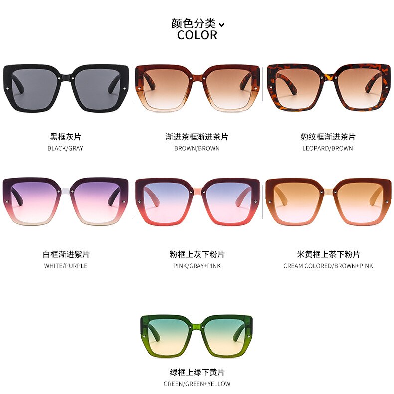2023 New Cat Eye Sunglasses Women Luxury Brand Designer Red Green Sun Glasses Vintage Eyewear Male UV400 Oculos De Sol
