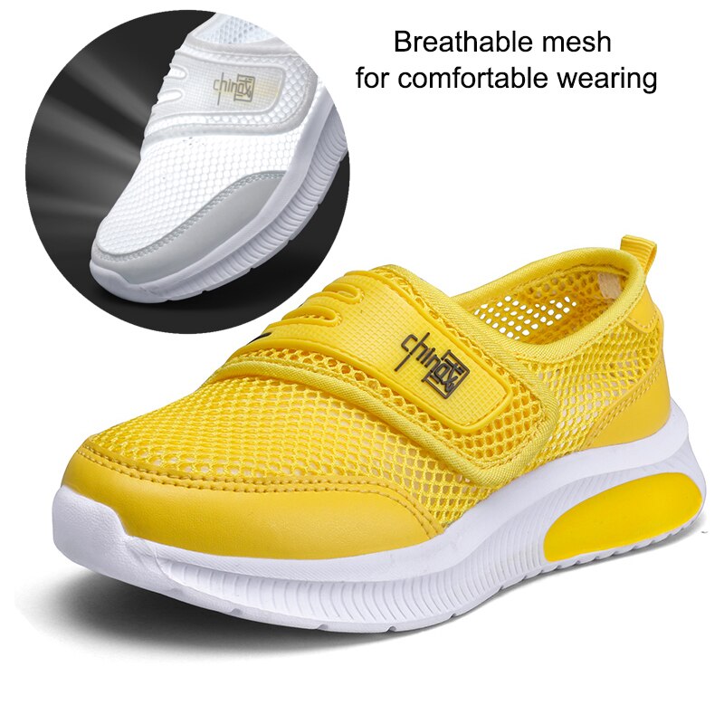 XZVZ Kids Sneakers Breathable Mesh Children's Casual Shoes Cute Buckle Design Boy Girls Flat Shoes Lightweight Kids Footwear