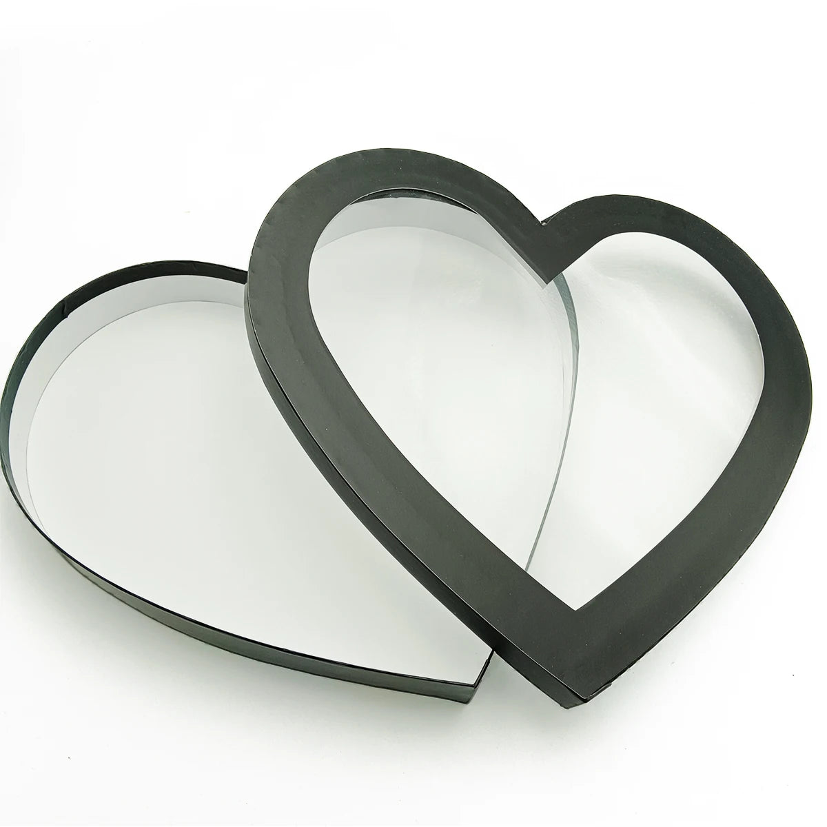 31x31cm Large Mothers Day Chocolate Sweets Charcuterie Packaging Heart Shaped Gift Box With Window