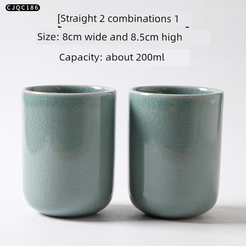 Cup Ceramic Mug with Cover Spoon Tea Cup Retro Domestic Coffee Cup Creative Personalized Trend Couple's Cups
