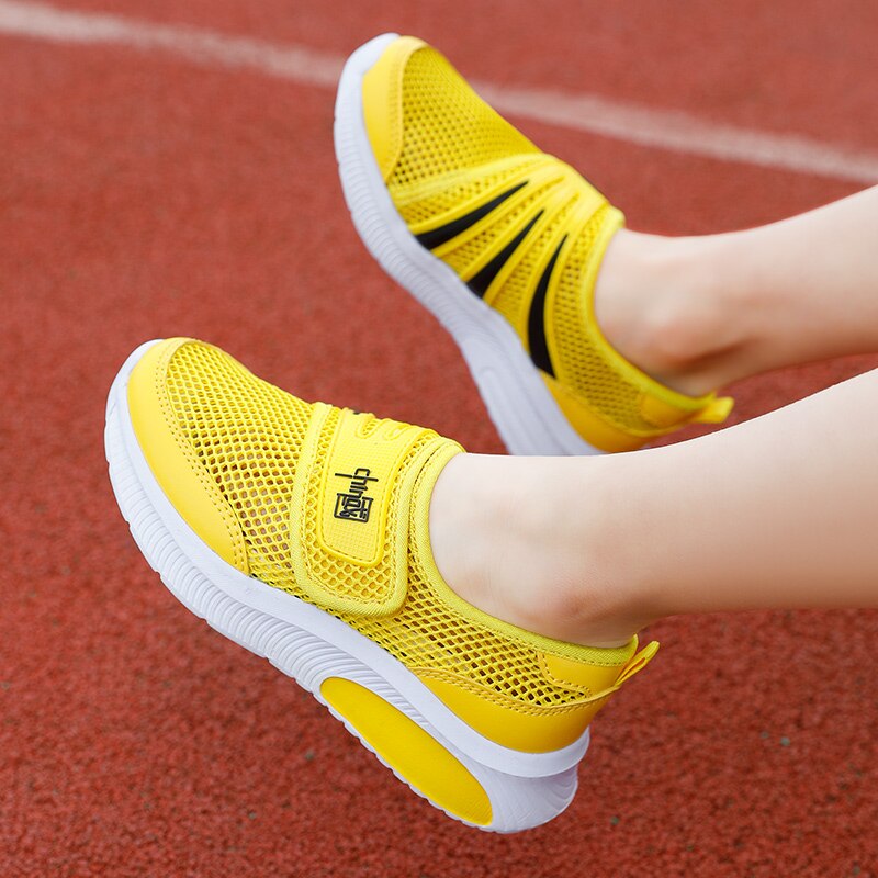 XZVZ Kids Sneakers Breathable Mesh Children's Casual Shoes Cute Buckle Design Boy Girls Flat Shoes Lightweight Kids Footwear