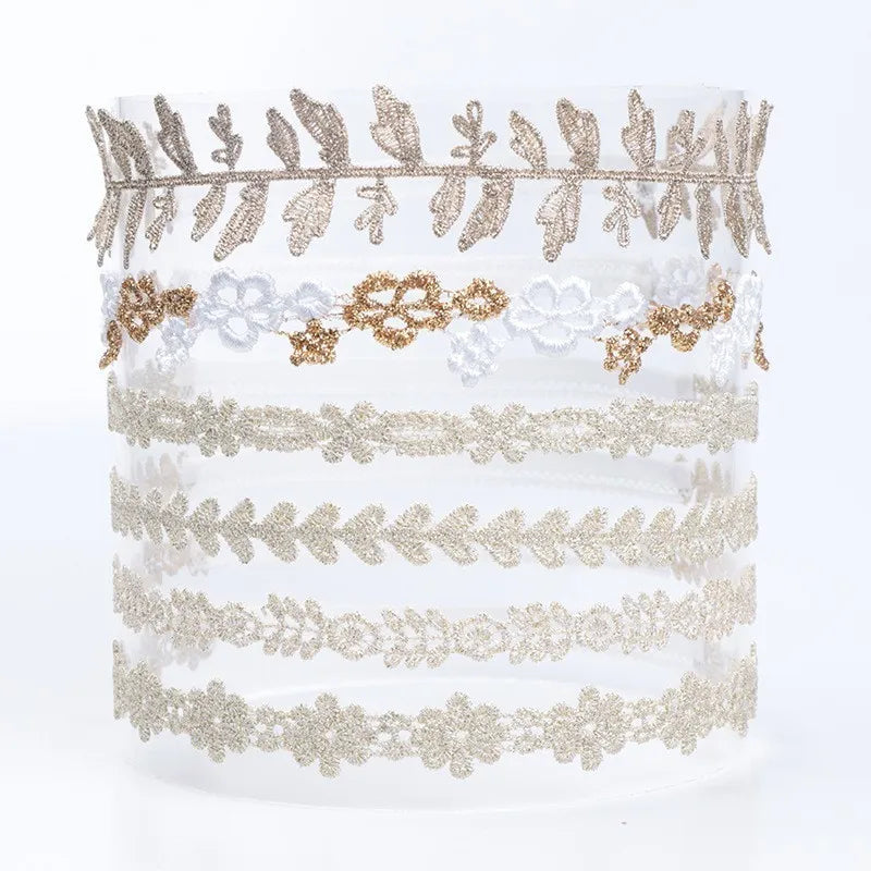 Baby Headband Gold Flower Leaf Girl Newborn Kids Children Elastics Bandage Hair Accessory Hairbands Clothing Photography Baptism