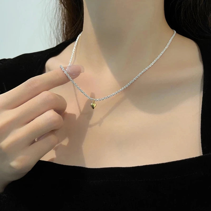 Tassel Necklace for Women Golden Silver Color Triangle Pendant Sweater Long Necklace Gift for Friend Fashion Neck Jewelry