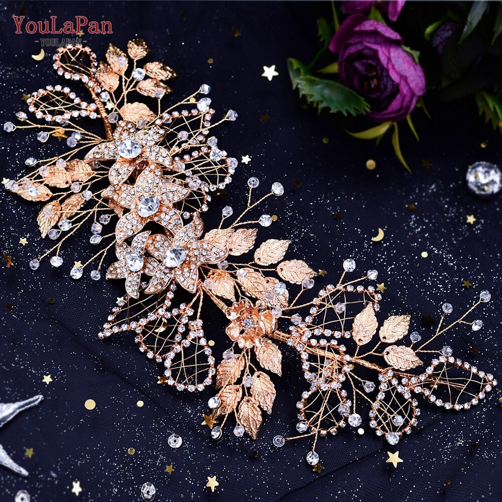 YouLaPan HP438 Shiny Bridal Headdress Luxury Wedding Headband Women Hair Accessories Queen Headpiece Party Banquet Headwear