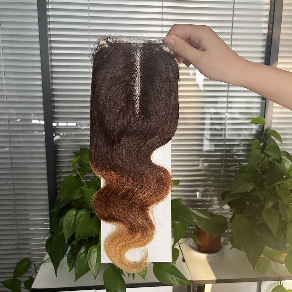 4x4 Lace Closure Body Wave Natural Color Dark Brown Highlight Honey Blonde Burgundy Indian Remy Human Hair Bobbi Collection