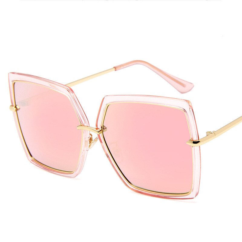 2023 Oversized Sunglasses Women Brand Designer Metal Square Eyewear New Female Shades Big Mirror Sun Glasses Superstar oculos