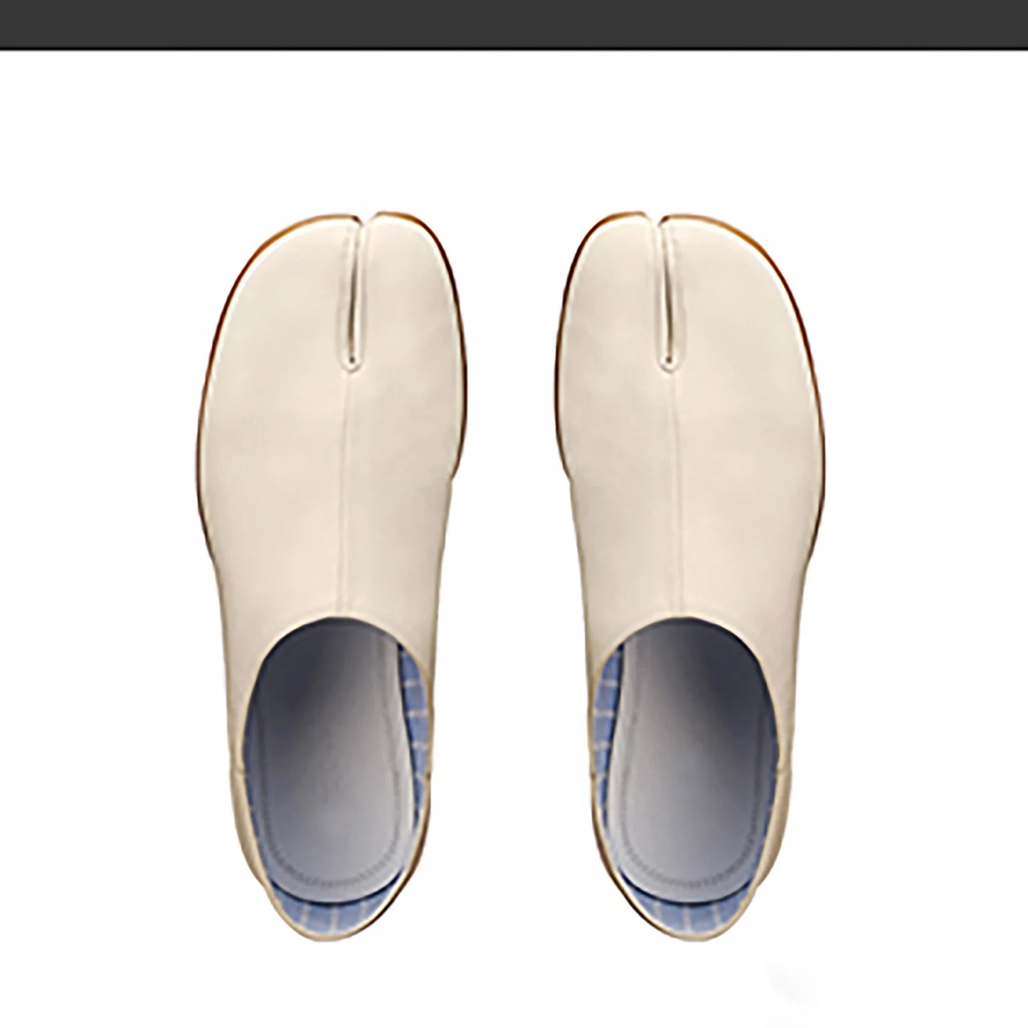 2023 Burst Silver Tabi Ninja Shoes Women Split Toe Flats Trotters Mocasines Mujer Solid PU Leather Loafers Femmes Slip On Slides