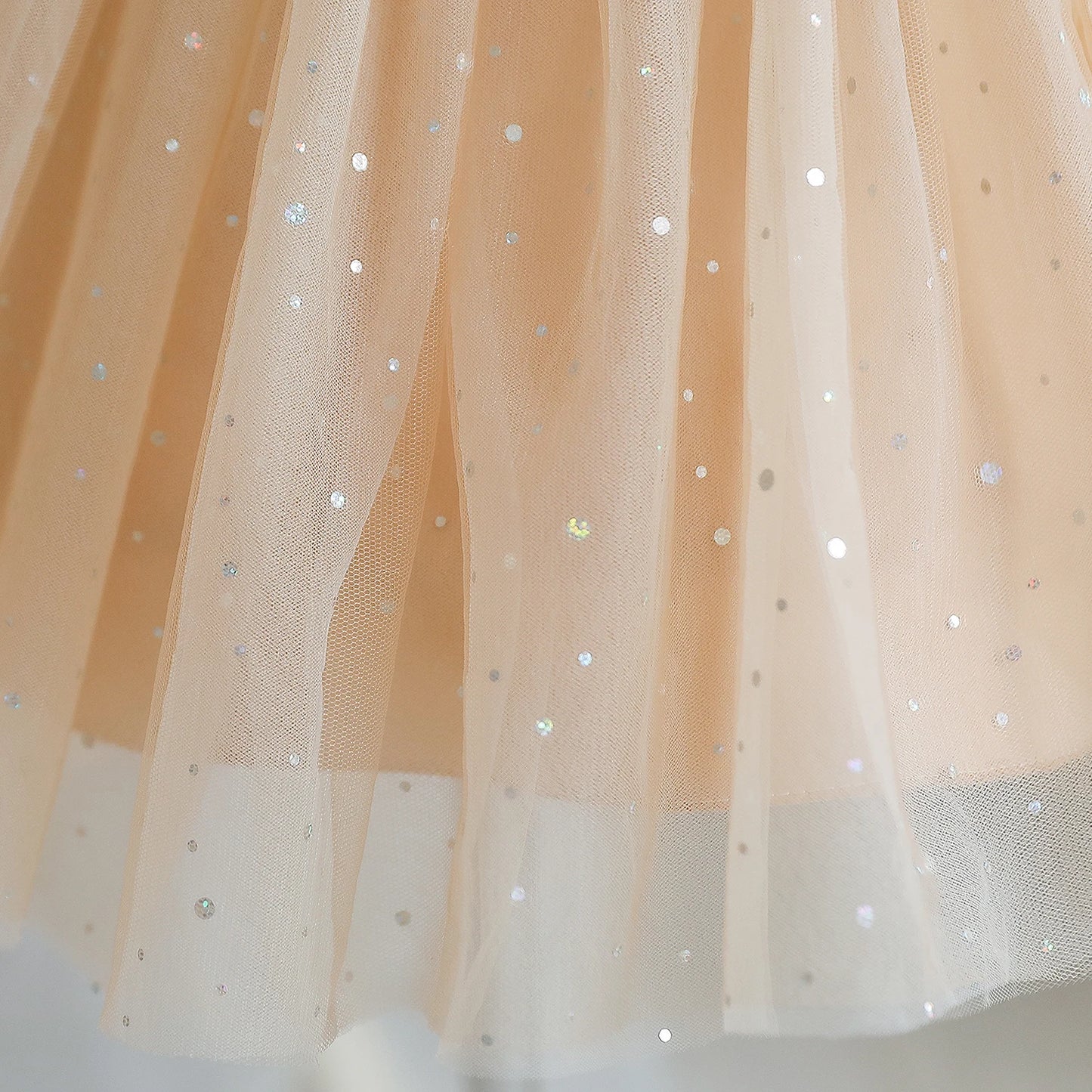 2023 Summer Sequin Big Bow Baby Girl Dress 1st Birthday Party Wedding Dress For Girl Palace Princess Evening Dresses Kid Clothes