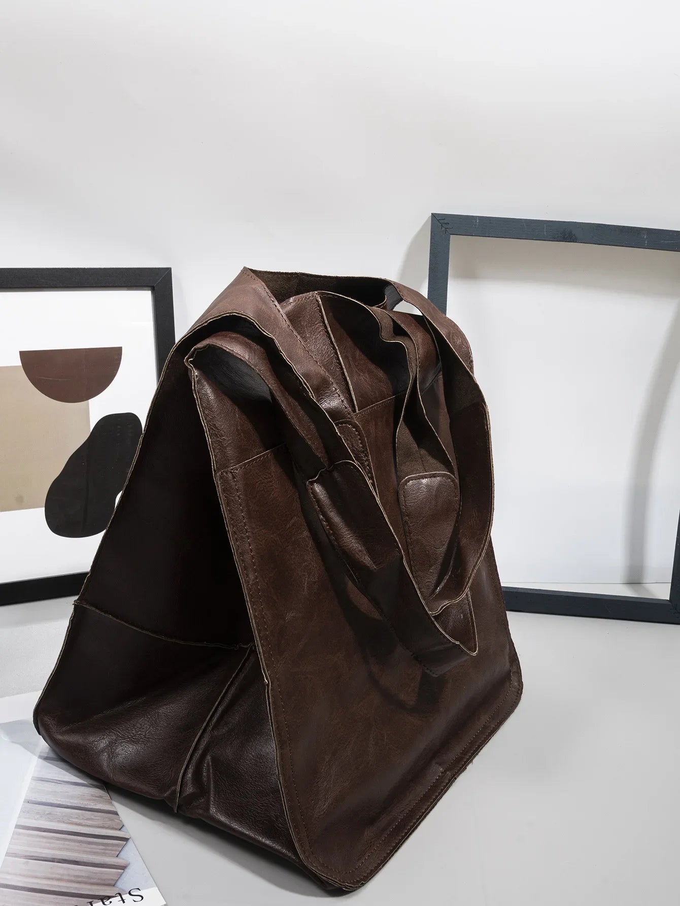 Leather Hasp Bucket Bags Women Handbags Interior Zipper Pockets Shoulder Bags Totes Vintage Style Large Capaccity Soft