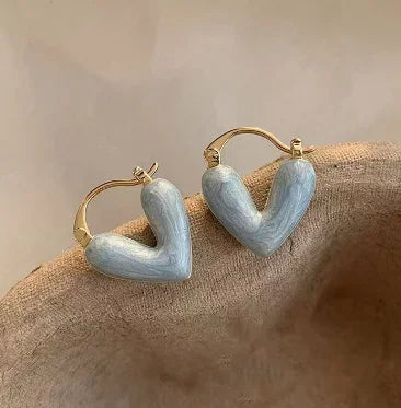 Cute Heart Stud Earrings for Women Girls Daily Wear Love Shape Earring Wedding Simple Ear Piercing Accessories Jewelry Gifts