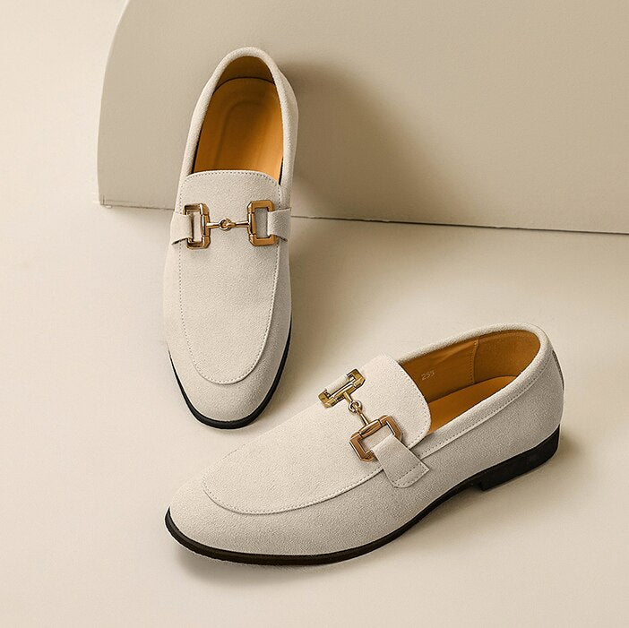 New Loafers Metal Decoration Slip-On Breathable Wedding Black Pu Leather Size 38-46 Handmade Mens Loafers Free Shipping