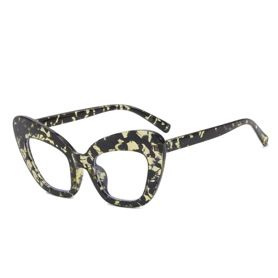 2022 New Fashion Vintage Anti Blue Light Cat Eye Women Glasse Retro Designer Eyeglasse Frame Ladies Ins Trending Clear Computer