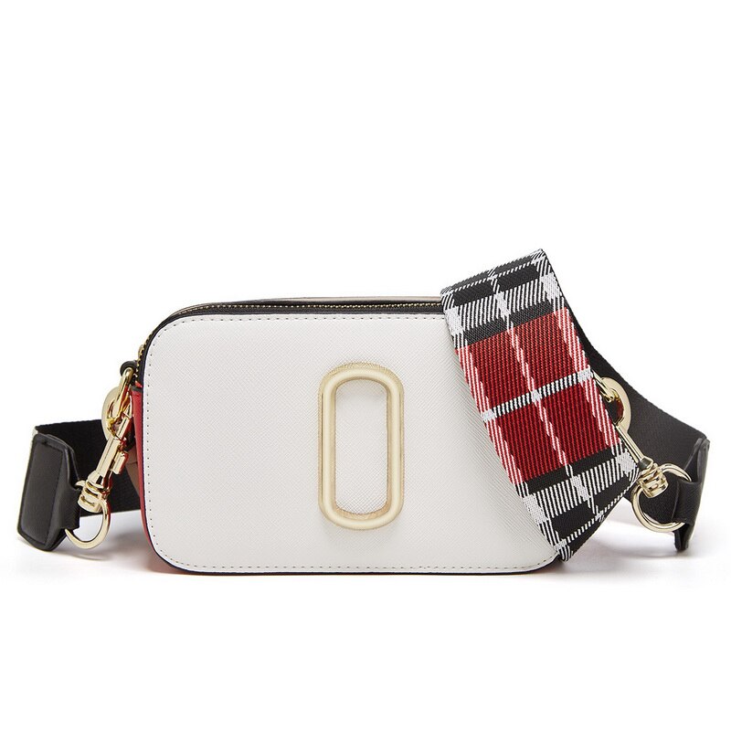 Diinovivo High Quality Square Bag For Women Crossbody Bag PU Leather Shoulder Bag Wide Strap Fashion Panelled Camera BagWHDV2411