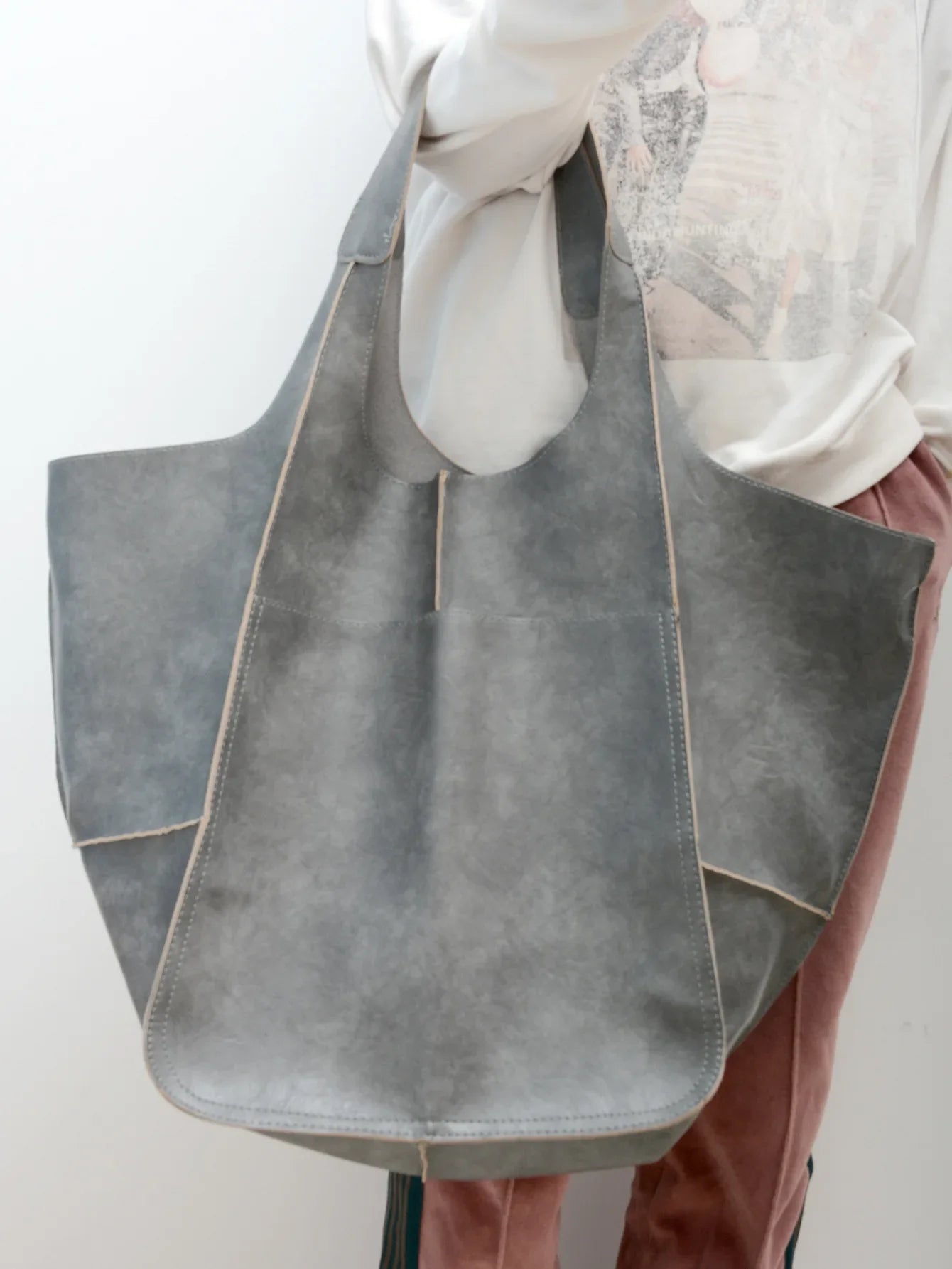 Leather Hasp Bucket Bags Women Handbags Interior Zipper Pockets Shoulder Bags Totes Vintage Style Large Capaccity Soft