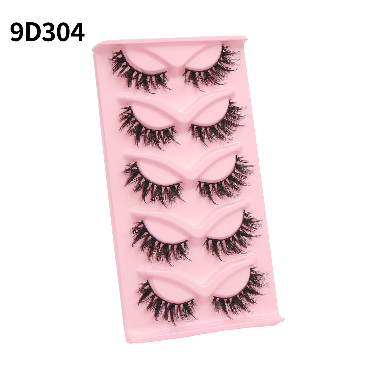 New Cat-Eye 3D Mink Eyelashes Curled Winged Natural Realistic Messy End Eye Elongated Thick False Eyelashes Soft Fake Eyelashes