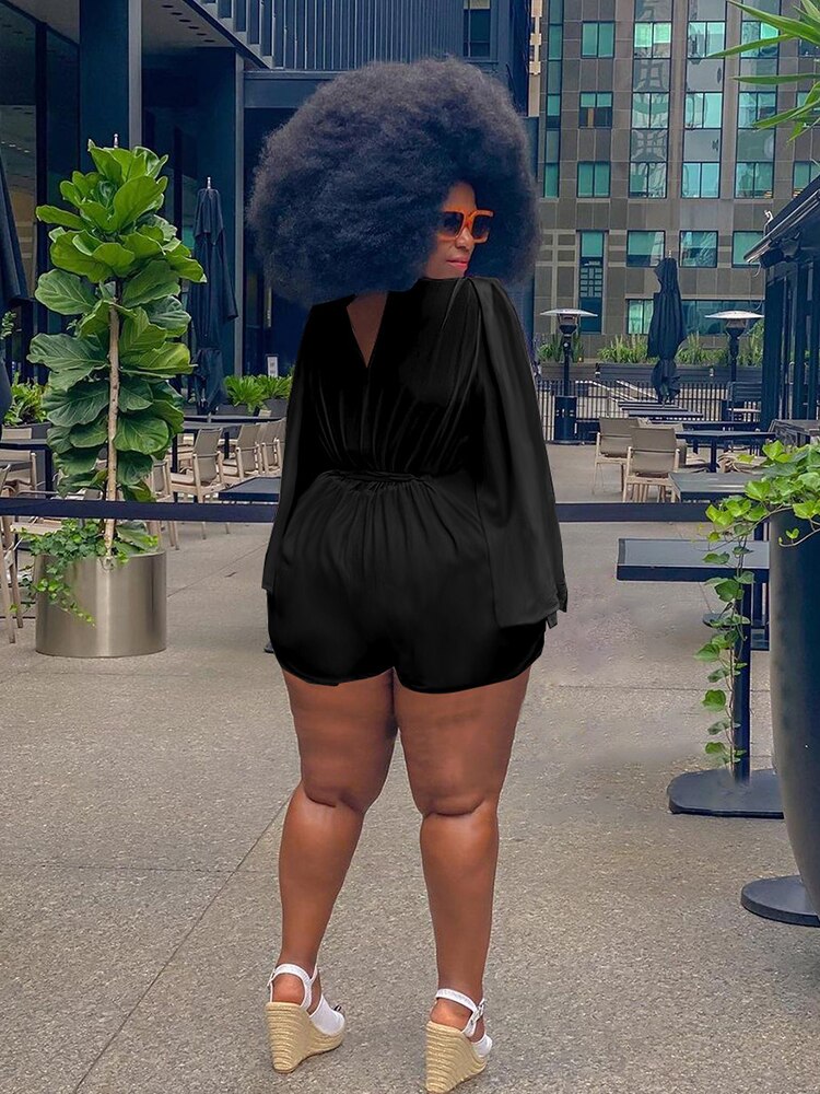 Plus Size Women Clothing Summer Transparent Sexy One Piece Outfits Jumpsuit Shorts Elegant Jumpsuit Wholesale Bulk Dropshipping