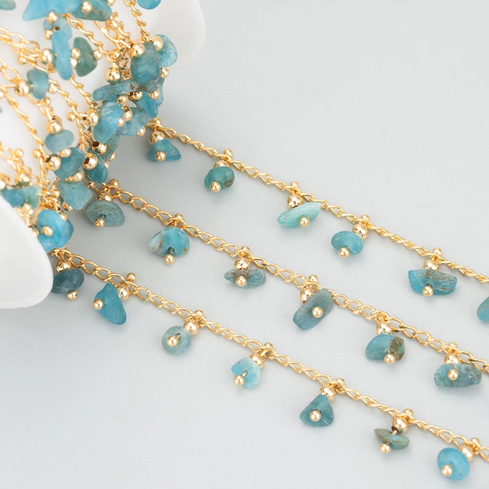 GUFEATHER C308,diy chain,nickel free,18k gold plated,copper,natural stone,diy bracelet necklace,jewelry making findings,1m/lot