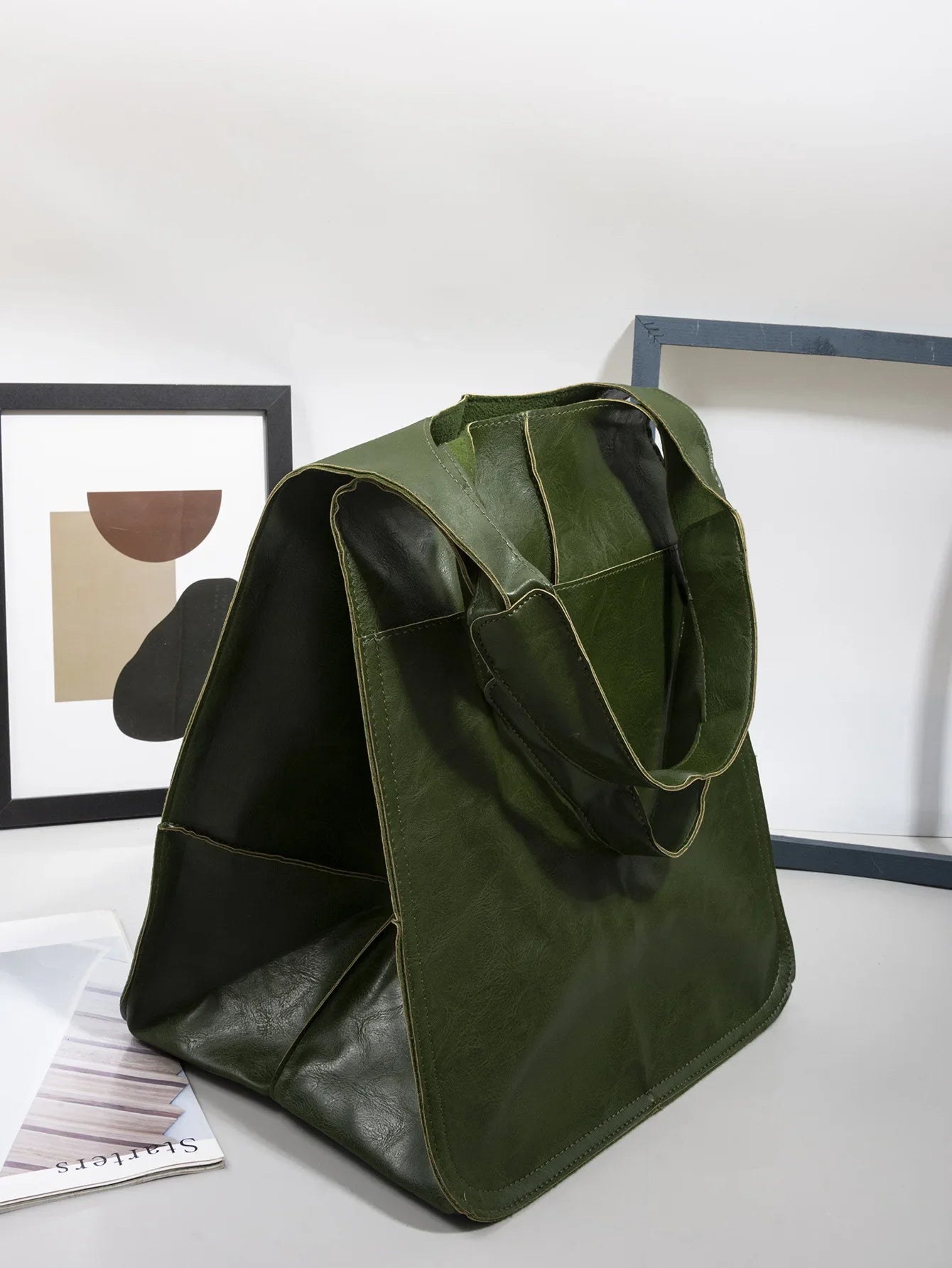 Leather Hasp Bucket Bags Women Handbags Interior Zipper Pockets Shoulder Bags Totes Vintage Style Large Capaccity Soft