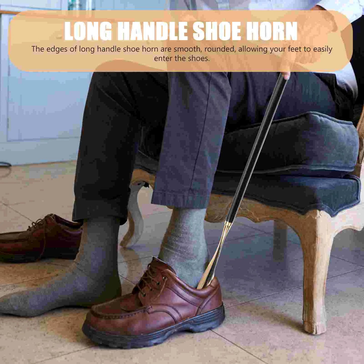 Shoe Horn Metal Shoehorn Shoes Wearing Tool Small Helper Long Handle Handled Travel for