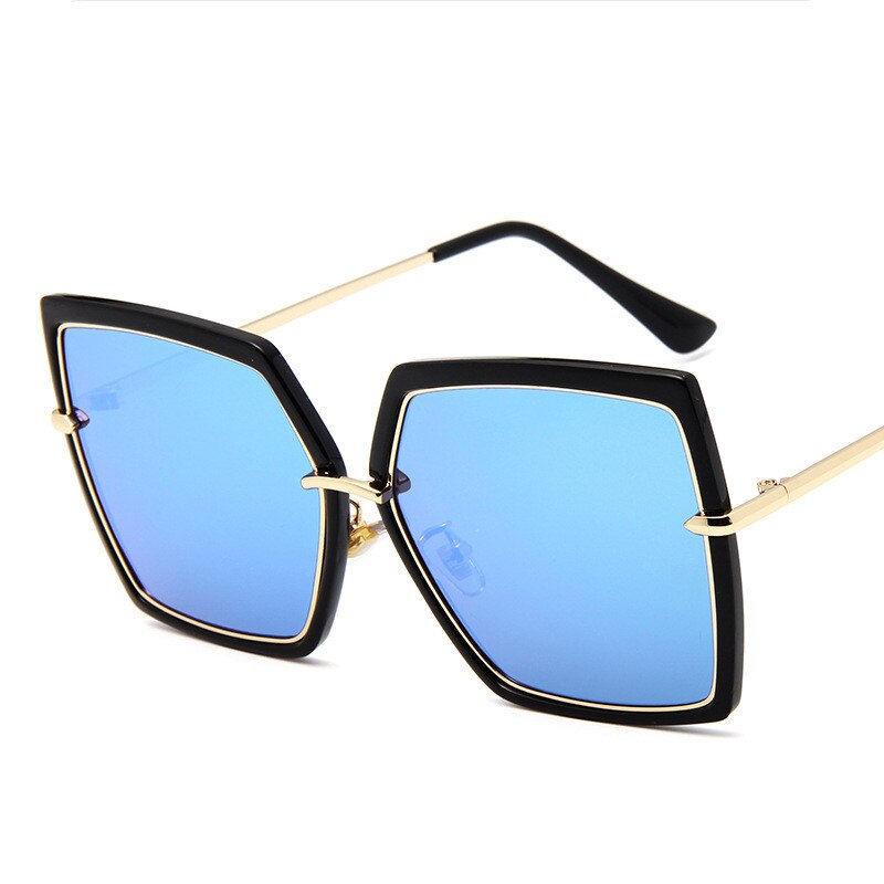 2023 Oversized Sunglasses Women Brand Designer Metal Square Eyewear New Female Shades Big Mirror Sun Glasses Superstar oculos