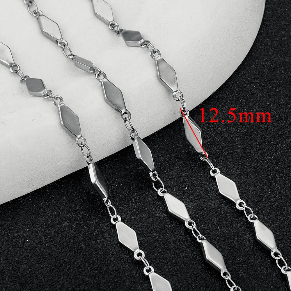 1 Meter Stainless Steel Chain Oval Heart Dolphin Hip Hop NK Cable for DIY Necklace Bracelet Jewelry Making Accessories Wholesale