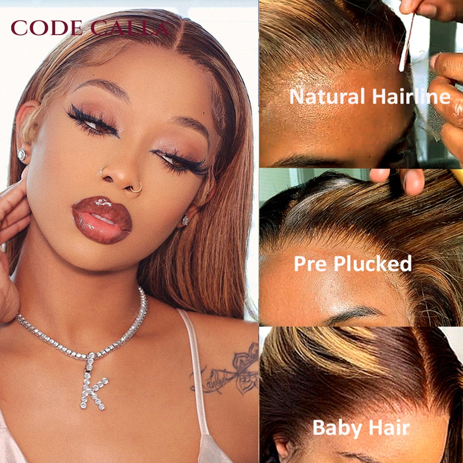 Highlight Wig Human Hair Bob Wig Straight Lace Front Wig Human Hair Brazilian Short Bob Human Hair Wigs On Sale Clearance