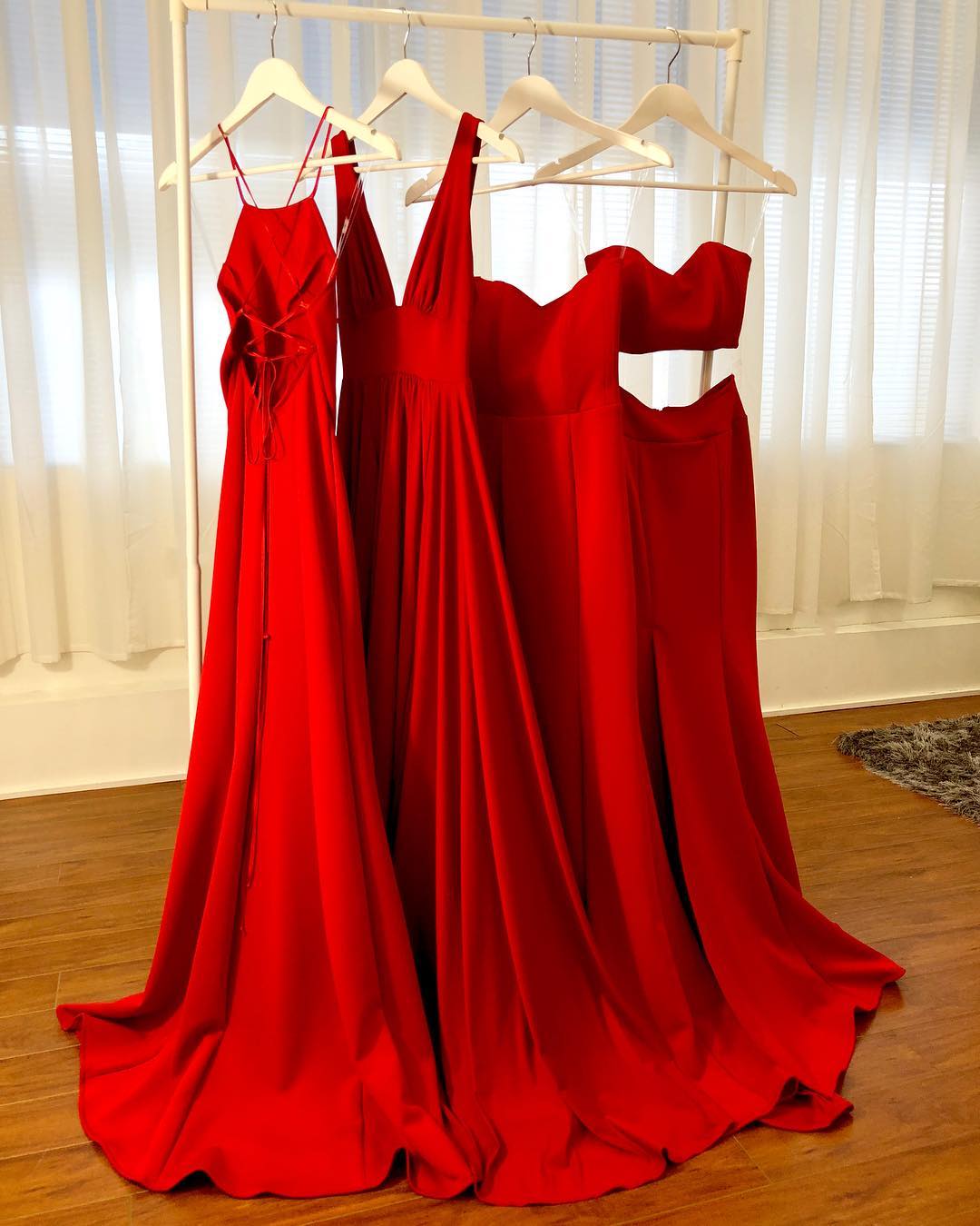 FATAPAESE Sexy Bridesmaid Dresses Satin Simple V Neck High Slit Wedding Guest Party Backless Evening Robe Champagne  Prom Gown