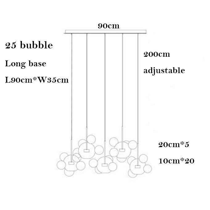 Modern Decor Led Chandeliers for Living Room Indoor Lighting Glass Lampshade Kitchen Ceiling Chandelier Dining Room Pendant Lamp