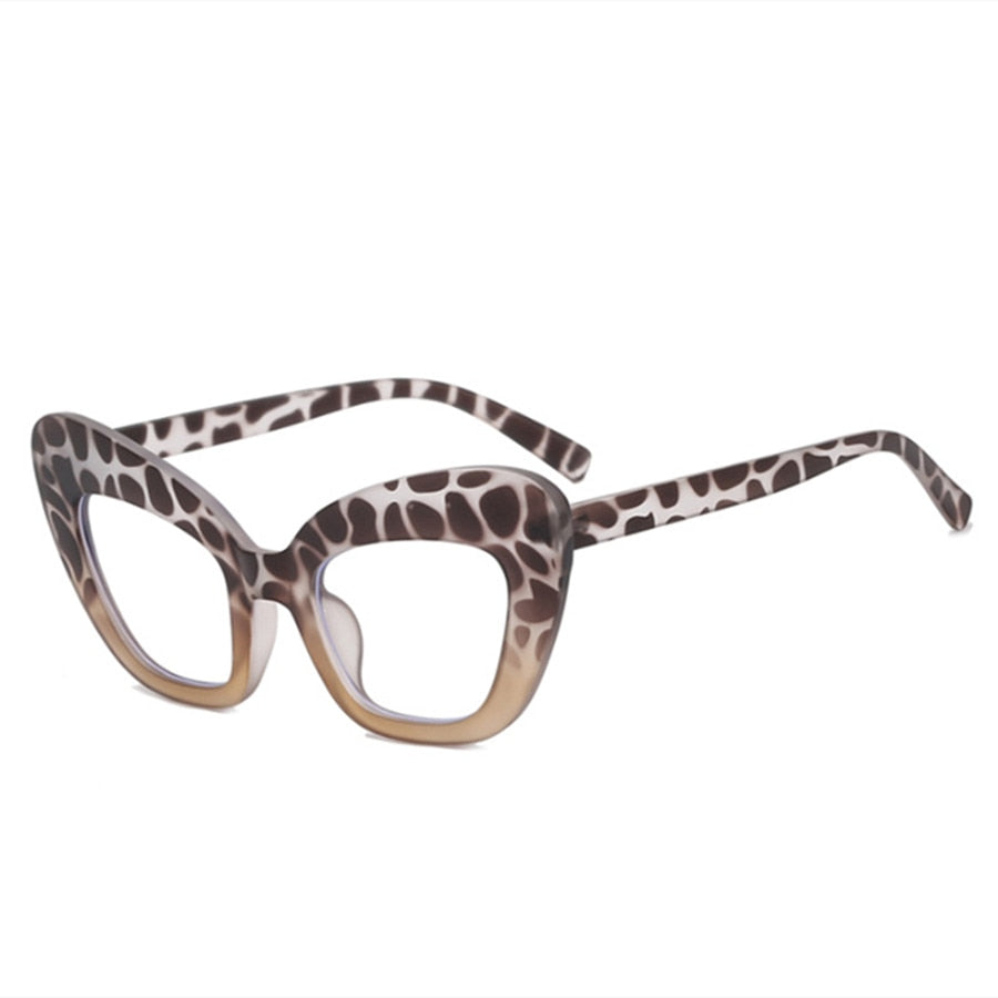 2022 New Fashion Vintage Anti Blue Light Cat Eye Women Glasse Retro Designer Eyeglasse Frame Ladies Ins Trending Clear Computer