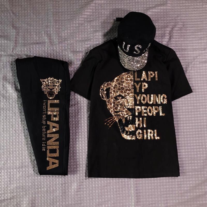 Oversized Western Style Suit Female Summer Rhinestone Heavy Industry Casual Women's Clothing Loose Couples Two-Piece Suit y2k