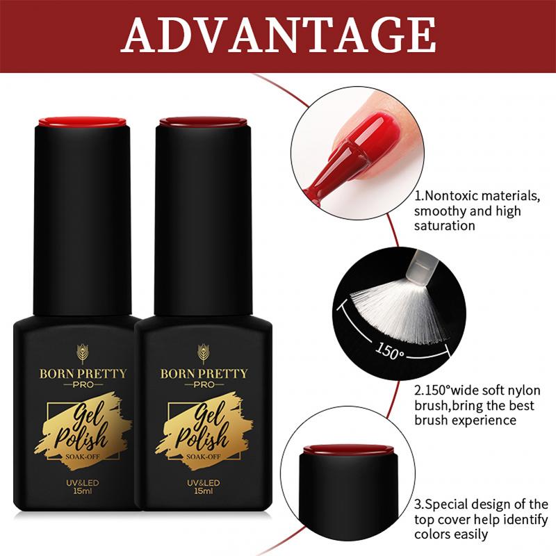 BORN PRETTY 15ml 60 Bottles Gel Nail Polish Set Manicure All for Nails Semi Permanent Soak Off UV LED Gel Varnish Lot