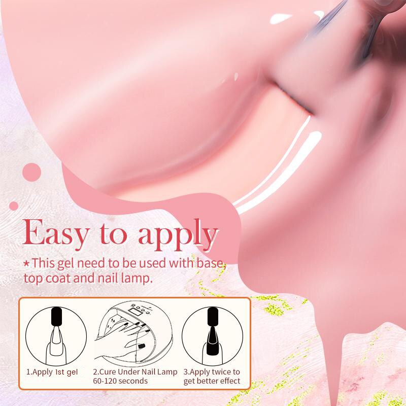BORN PRETTY 10/12Pcs Gel Nail Polish Set 7ml Jelly Nude Gel &amp; Rainbow Cat Magnetic Gel Polish for Nail Art Design Base Top Coat