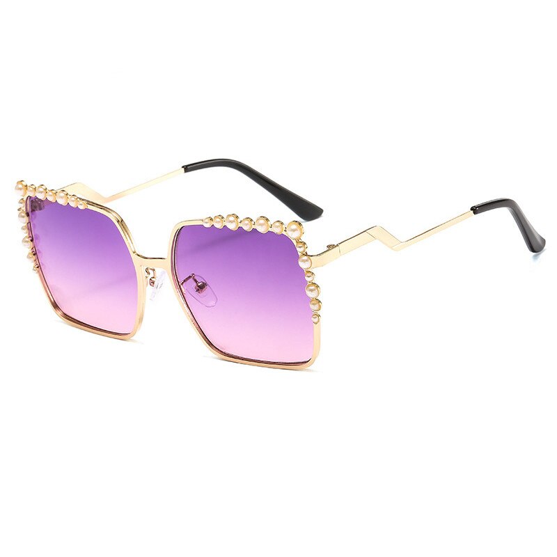 Oversized Square Sun Glasses Ladies 2023 New Luxury Pearl Sunglasses Women Brand Designer  Fashion Shades big Square