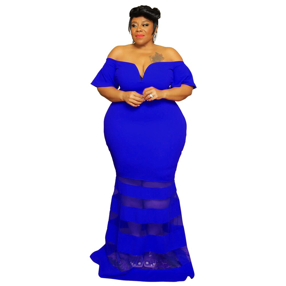Plus Size Women Party Dresses Mesh Puff Sleeve White Dress Female Luxury Designer Cloth 2023 Spring Evening Birthday Robe