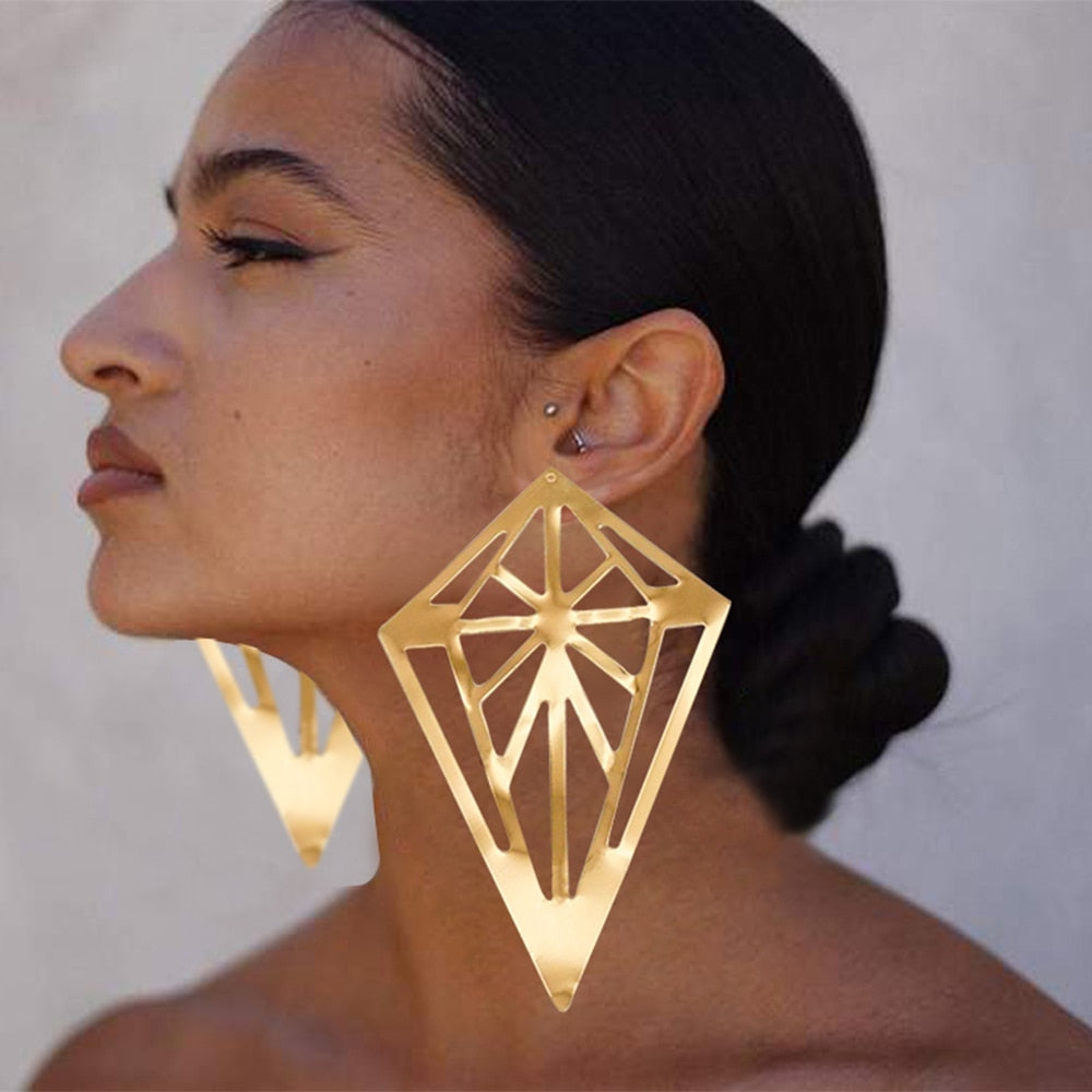 Fine Jewelry Big Round Earrings Stud Big Pendant Dangle Drop Earrings Flower Circle Hoop Earring Wedding Party Gifts