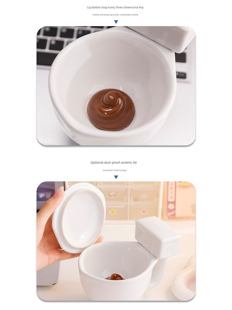 Poop Toilet Poop Shape Cup Trending Creative Funny Funny Tea Cup Urinal Poop Mug Water Glass