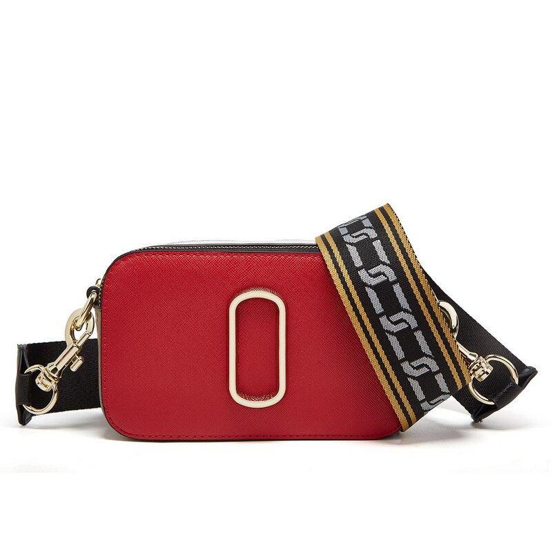 Diinovivo High Quality Square Bag For Women Crossbody Bag PU Leather Shoulder Bag Wide Strap Fashion Panelled Camera BagWHDV2411