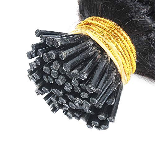 3C 4A Kinky Curly I Tip Microlinks Human Hair Extensions African American Fusion Brazilian Human Hair I Tips 100g Per Package