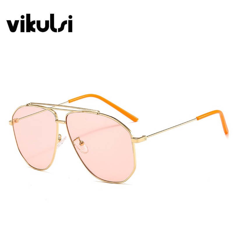 Unisex Pilot Sunglasses Women Men Luxury Double Beam Sun Glasses Men Vintage Driving Eyewear Ocean Lenses Shades zonnebril dame