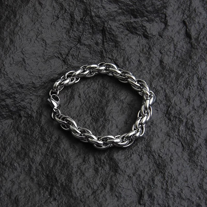 Armband Heren Hand Chain  Stainless Steel Italian Charm Bracelet Silvery Mighty And Domineering Trendy Men's Rough Style Jewelry