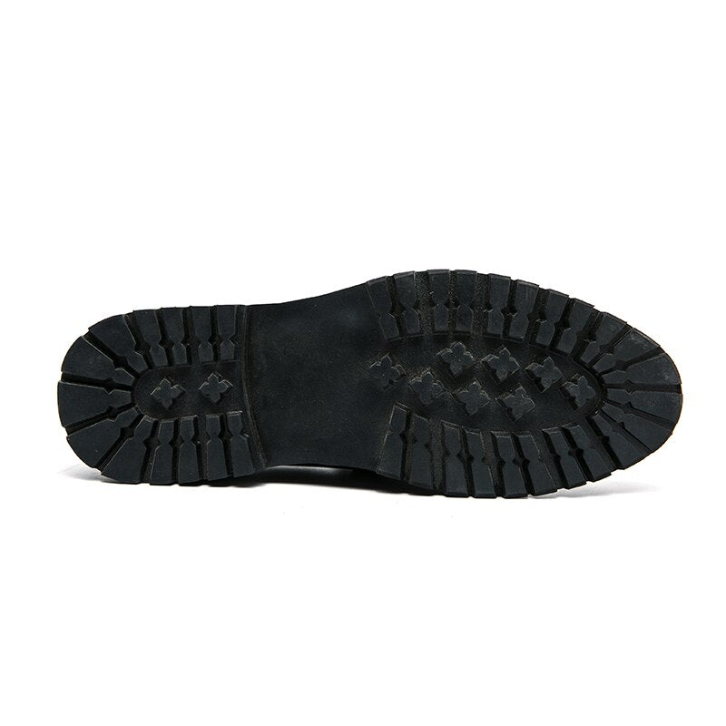 Loafers Men Shoes PU Black Round Toe Low Heel Fashion Daily Business Casual Party Embroidered Double Buckle Dress Shoes CP304