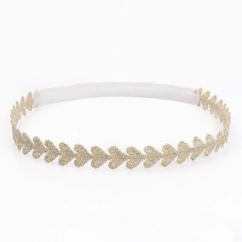 Baby Headband Gold Flower Leaf Girl Newborn Kids Children Elastics Bandage Hair Accessory Hairbands Clothing Photography Baptism