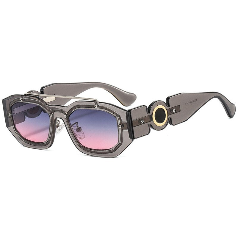 Classic Retro Square Sunglasses Men Women Luxury Brand Vintage Lens Gradient Rectangle Sun Glasses Female Popular Eyewear