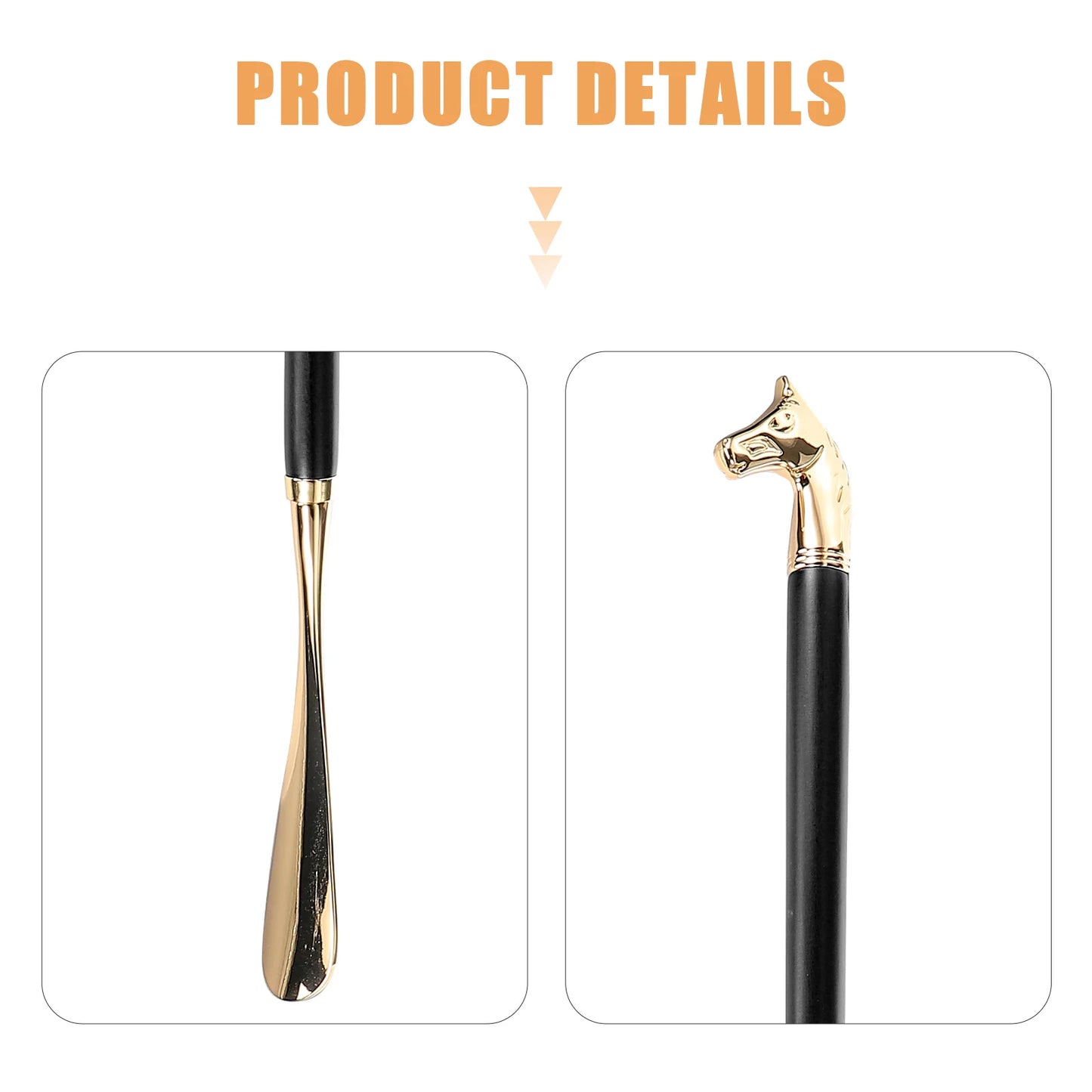 Shoe Horn Metal Shoehorn Shoes Wearing Tool Small Helper Long Handle Handled Travel for